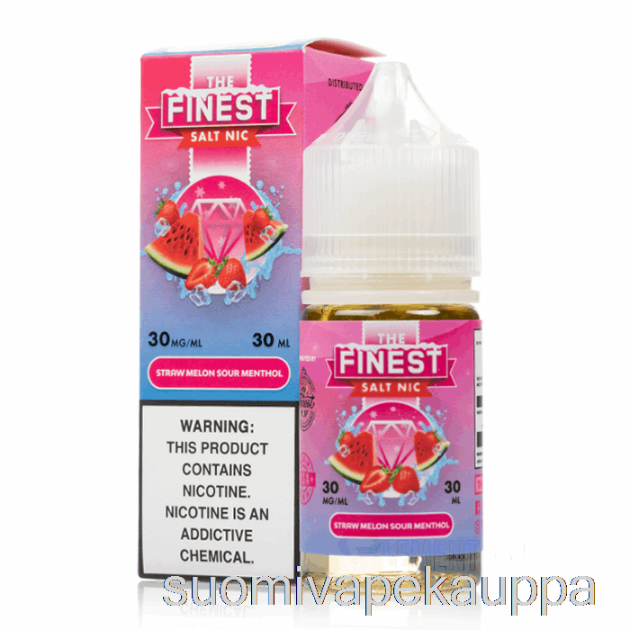 Vape Netistä Olkimeloni Hapan Vyöt Mentoli - Hienoin Karkkipainos Suola Nic - 30ml 50mg